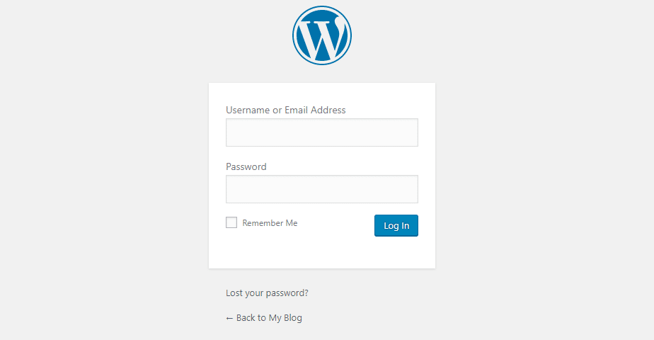 wordpress admin dashboard login blog