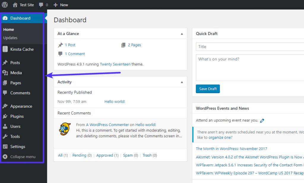 wordpress admin panel 3